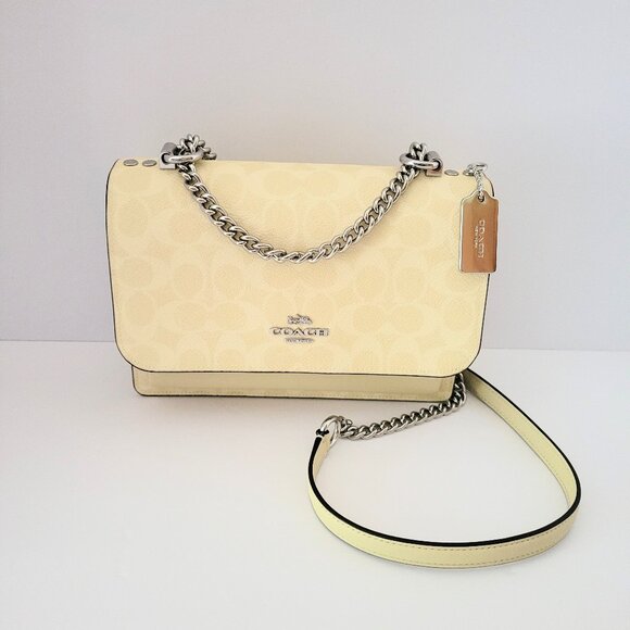 Coach CAL29 Signature Klare Crossbody Handbag Hay Yellow - Picture 1 of 8